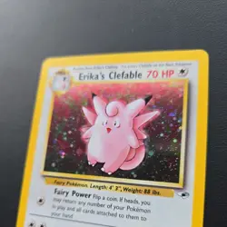 Erika's Clefable - 3/132 - Pokemon Gym Heroes Unlimited Holo Rare Card WOTC NM - Image 2