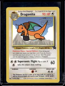 1999 Pokemon Wizards Black Star Promos Dragonite #5 - Image 1