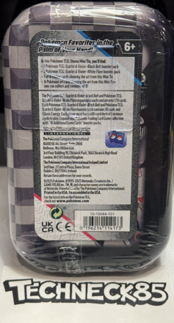 Pokemon Black Bolt White Flare Unova Mini Tin SEALED Chandelure and Zorua NEW - Image 2