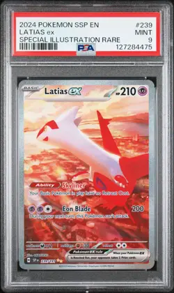 2024 Pokemon Surging Sparks Latias EX #239 PSA 9 - Image 1
