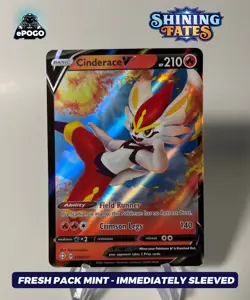 Cinderace V 018/072 Pokemon TCG: Shining Fates Ultra Rare Full Art Pokemon MINT - Image 1