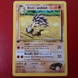 Brock's Sandslash 36/132 Gym Challenge Regular First Edition Pokemon Card Lp - Image 1