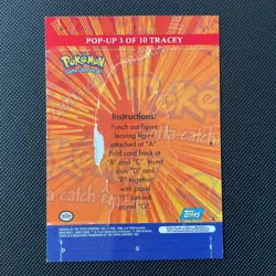 Pokemon Topps Tracey Pop-Up 3 of 10 TV Animation 3 - Image 2
