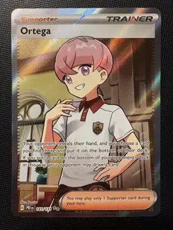 2025 Pokemon Prismatic Evolutions Ortega 141/131 ULTRA RARE FULL ART HOLO Card! - Image 1