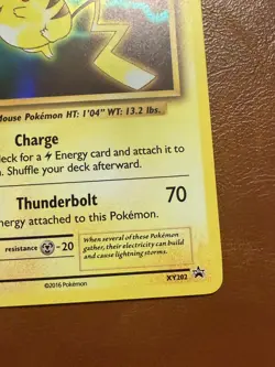 2016 Pikachu XY202 Black Star Promo English Holo Pokemon League - Image 4