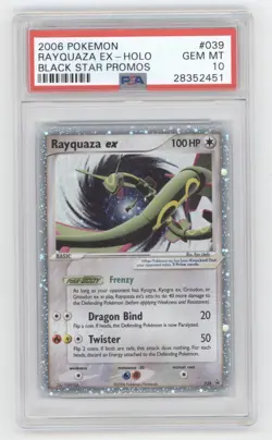 2006 POKEMON BLACK STAR PROMOS RAYQUAZA EX HOLO #039 PSA 10 Q6491 - Image 1