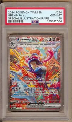 2024 POKEMON GRENINJA EX TWILIGHT SPECIAL ILLUSTRATION #214 PSA 10!! - Image 1