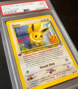 2001 Eevee 38/75 1st Edition PSA 9 Neo Discovery WOTC Vintage Pokemon - Image 4