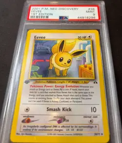 2001 Eevee 38/75 1st Edition PSA 9 Neo Discovery WOTC Vintage Pokemon - Image 5