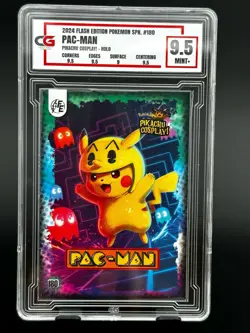 2025 Pokemon CG 9.5 Pikachu COSPLAY Pac-Man TCG CGC PSA Flash - Image 1