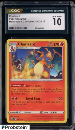 2025 Pokemon McDonald's Collection M24EN #001/015 Charizard CGC 10 GEM MINT - Image 1