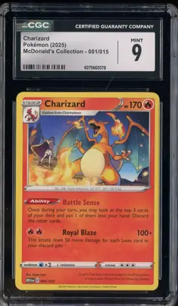 2025 Pokemon TCG McDonald's Collection #001 Charizard CGC 9 MINT - Image 1