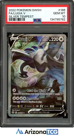 Pokemon 2022 Lugia V 186/195 Alt Art Silver Tempest GEM MINT PSA 10 - Image 1