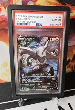 Pokemon 2022 Lugia V 186/195 Alt Art Silver Tempest GEM MINT PSA 10 - Image 1