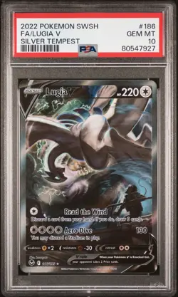 Pokemon 2022 Lugia V 186/195 Alt Art Silver Tempest GEM MINT PSA 10 - Image 2