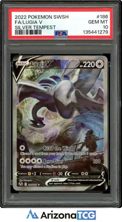 Pokemon 2022 Lugia V 186/195 Alt Art Silver Tempest GEM MINT PSA 10 - Image 1