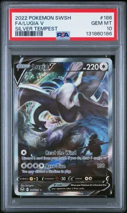 Pokemon 2022 Lugia V 186/195 Alt Art Silver Tempest GEM MINT PSA 10 - Image 1