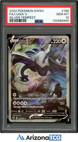 Pokemon 2022 Lugia V 186/195 Alt Art Silver Tempest GEM MINT PSA 10 - Image 1