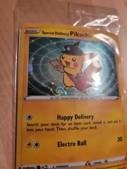 Special Delivery Pikachu SWSH074 Holo Promo Card SEALED - Image 1