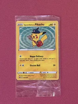 Special Delivery Pikachu SWSH074 Holo Promo Card SEALED - Image 1