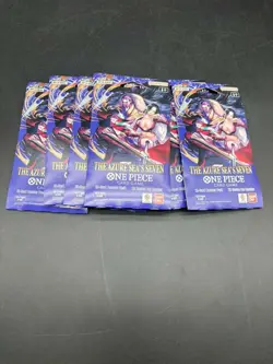 One Piece TCG The Azure Seas Seven Sleeved Booster Pack Lot of 8 Sealed - Image 2