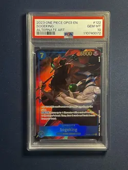 One Piece TCG - Sogeking OP03-122 Alt Art English PSA 10 - Image 1