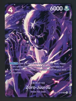 2025 One Piece ZORO-JUUROU ST18-004 Legacy of the Master (OP12) SP Ver. SR ENG - Image 1