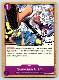 One Piece - OP09-078 - Gum-Gum Giant - R - US Seller - Image 1