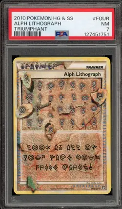 Pokemon Alph Lithograph Triumphant Rare #FOUR PSA 7 - Image 1