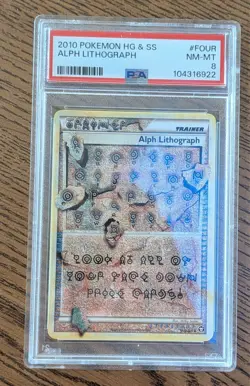 2010 POKEMON TRIUMPHANT ALPH LITHOGRAPH #FOUR PSA 8 NM-MT #80553327 - Image 1