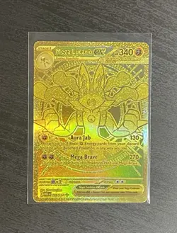 Pokemon TCG Mega Lucario EX 188/132 Mega Evolution Gold Hyper Rare Card! NM - Image 3