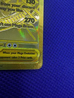 Mega Lucario EX 188/132 Hyper Rare Gold Mega Evolutions Pokemon Card NEAR MINT - Image 3