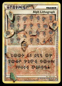 Pokemon Alph Lithograph FOUR HeartGold & SoulSilver Triumphant Secret Rare LP - Image 1