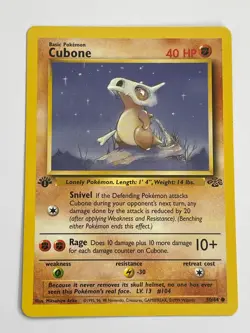1999 Pokemon Jungle Set Cubone 1st Edition Common LP 50/64 - Image 1