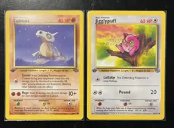 Pokemon TCG 1st Edition Jungle - Cubone (50/64) & Jigglypuff (54/64) - NM/LP - Image 1