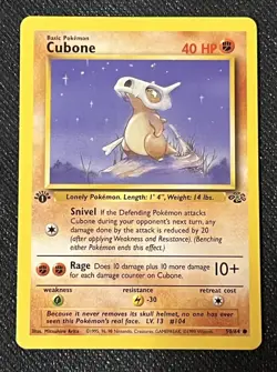 Pokemon TCG Cubone 50/64 First Edition 1st - LP lightly played - Image 1