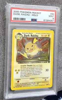 2000 POKEMON ROCKET DARK RAICHU - HOLO #83 MINT 9 - Image 2