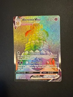 ALCREMIE VMAX 073/072 SHINING FATES POKEMON (RAINBOW SECRET RARE, NM) - Image 1