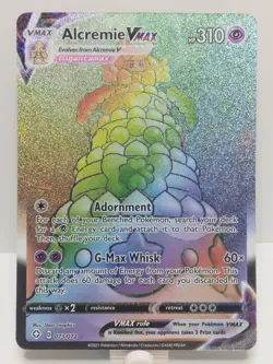 Pokemon TCG Alcremie VMAX 073/072 Shining Fates Secret Rainbow Rare NM - Image 1