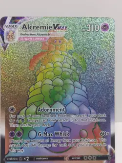 Pokemon TCG Alcremie VMAX 073/072 Shining Fates Secret Rainbow Rare NM - Image 4