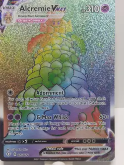 Pokemon TCG Alcremie VMAX 073/072 Shining Fates Secret Rainbow Rare NM - Image 5