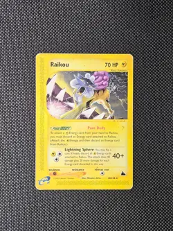 Pokemon TCG Raikou 28/144 Skyridge Rare Non Holo E Reader Card Vintage - Image 1