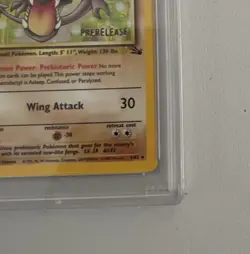 Aerodactyl 1st Edition RARE Prerelease POKEMON Card PSA 8 NM-MT FOSSIL Holo 1/62 - Image 3