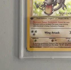 Aerodactyl 1st Edition RARE Prerelease POKEMON Card PSA 8 NM-MT FOSSIL Holo 1/62 - Image 4