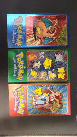 Pokemon Topps TV Animation Series 2: Lot of 3 Charizard, Pikachu, Ash Holos NM - Image 2
