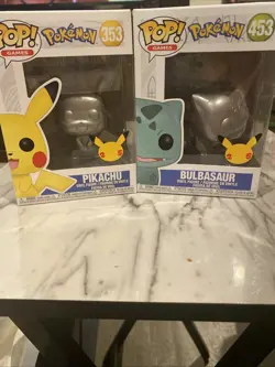 Funko Pop Games 25th Anniversary Pokemon Lot of 2 #353 #453 Pikachu Bulbasaur - Image 1