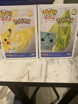 Funko Pop Games 25th Anniversary Pokemon Lot of 2 #353 #453 Pikachu Bulbasaur - Image 3