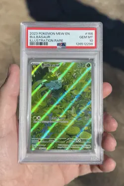 Pokemon TCG Bulbasaur 151 Illustration Rare Card 166/165 PSA 10 - Image 1