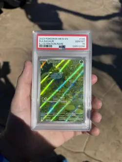Pokemon TCG Bulbasaur 151 Illustration Rare Card 166/165 PSA 10 - Image 2