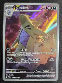 Pokemon TCG Scarlet & Violet Paldea Evolved Tyranitar Holo Card 222/193 Full Art - Image 1